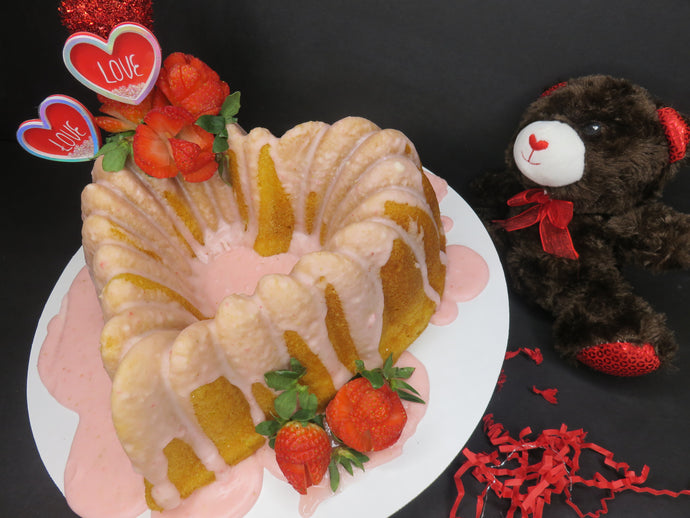 Large Heart Bundt Hennessey Cognac Cake